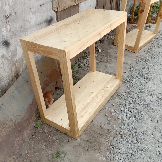 MEJA AKUARIUM 2 SUSUN/MEJA KOMPOR MURAH KAYU JATI BELANDA DH641631D