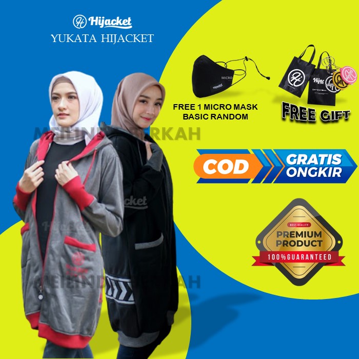 HIJACKET YUKATA - HIJAKET ORIGINAL JAKET HIJABERS HOODIE WANITA / JAKET WANITA MUSLIMAH / JAKET PANJ