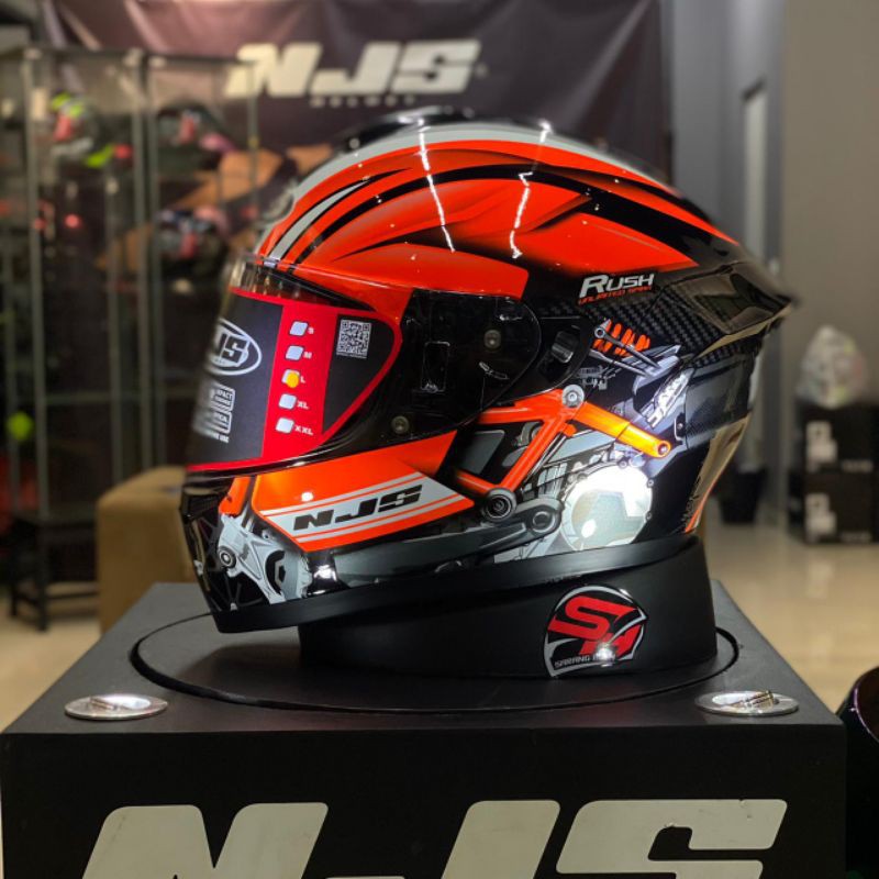 NJS ZX-1 Motif Rush Helm Fullface