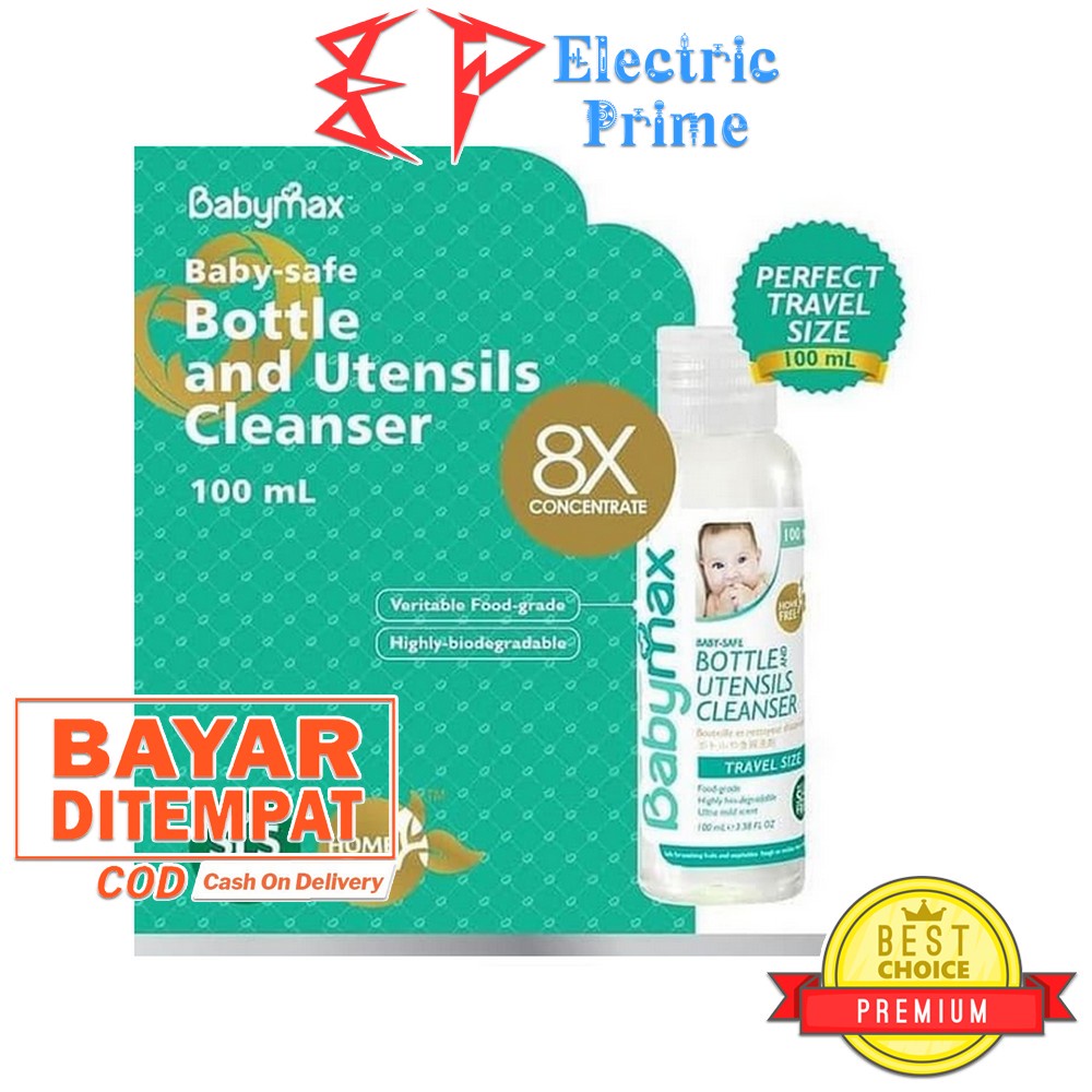 Paket 1x Babymax Detergent Dan 1x Bottle Untensils Cleanser Travel Size 100ml Sabun Antiseptik