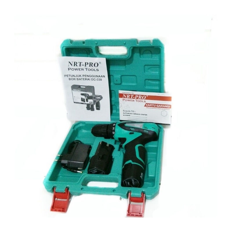 Murah NRT-Pro 12v Cordless Drill Screwdriver - Mesin Bor Baterai Set
