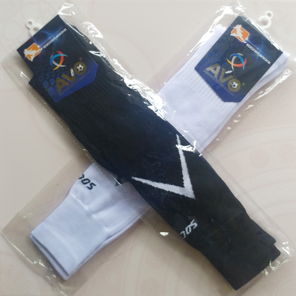 Kaos Kaki AVO Futsal Sepak Bola Dewasa Panjang Selutut Bahan Spandex