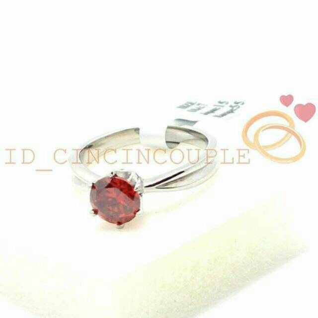 Cincin cewek/cincin wanita/cincin titanium/cincin batu ruby KW super/cincin single