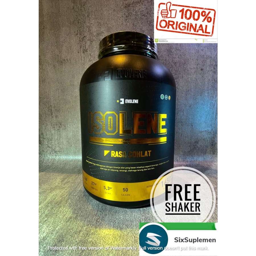 (Bonus Shaker) Isolene Evolene Whey Protein Isolate 50 Sachet 1.7 kg