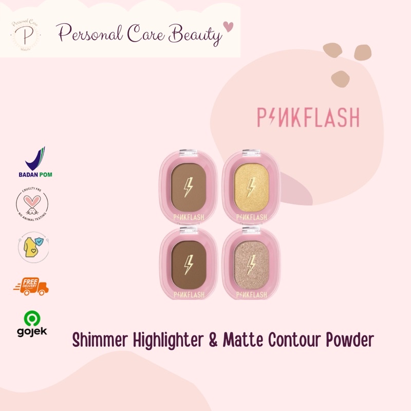 PINKFLASH Shimmer Highlighter & Matte Contour Powder