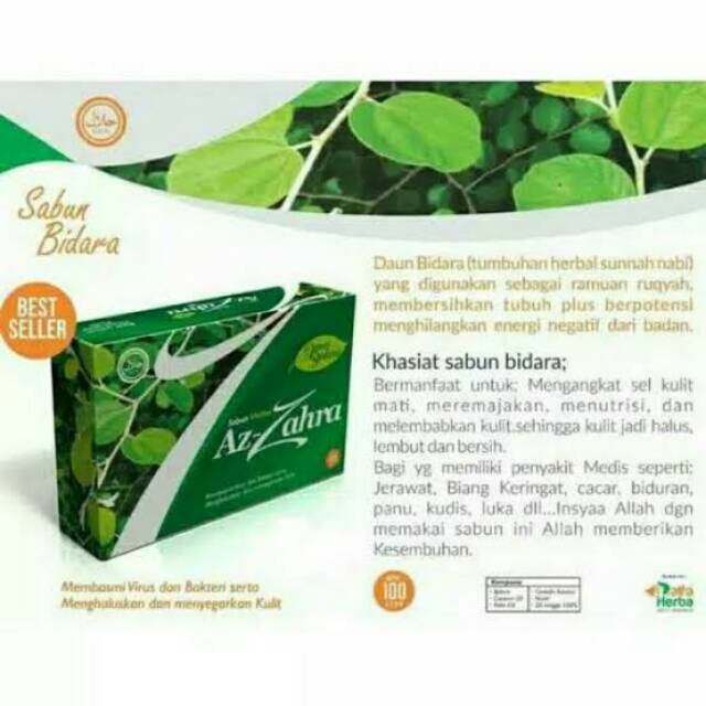 Sabun Az Zahra Bidara 1 kg 10 PC / Sabun Mandi Bidara / Sabun Herbal Bidara / Bidara Sabun