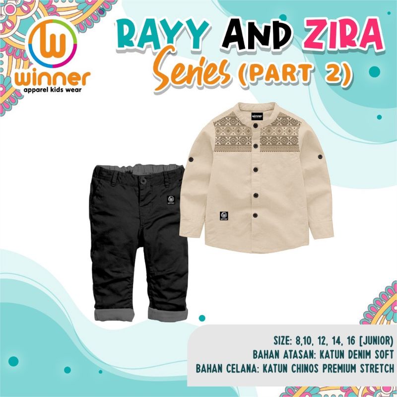 Setelan anak laki-laki dan perempuan set rayy and zira junior series winner size jumbo set kemko tunik rayy zira part 2 koko kemko winner