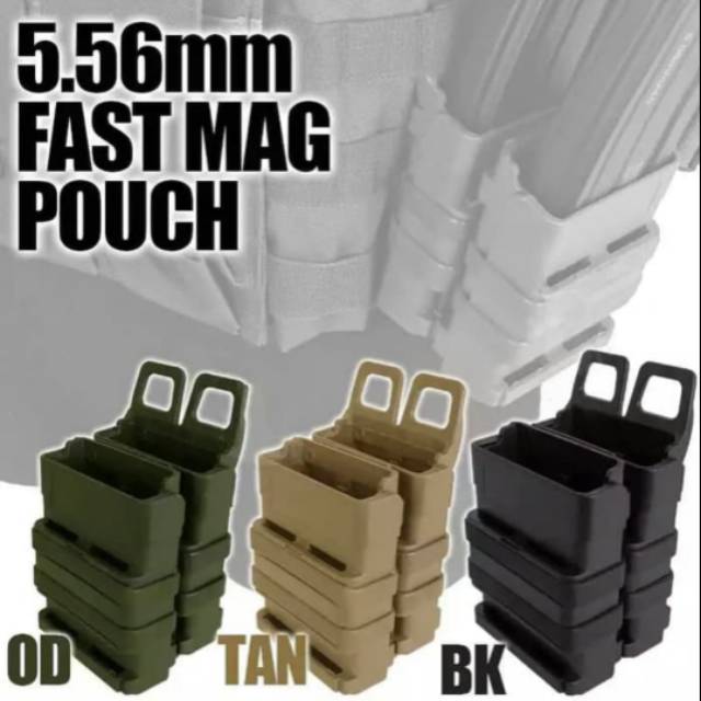 Tempat Magazine M4 5.56 Airsoft Double Emerson Fast MAG Tactical Pouch