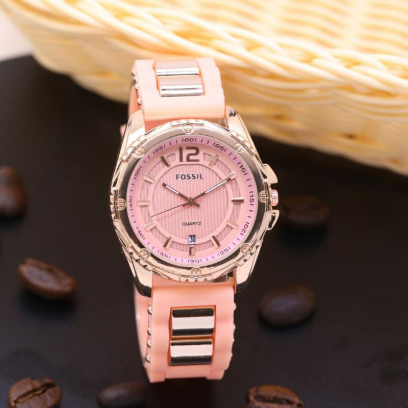 FS Jam Tangan Wanita Analog Rubber Strap 36mm