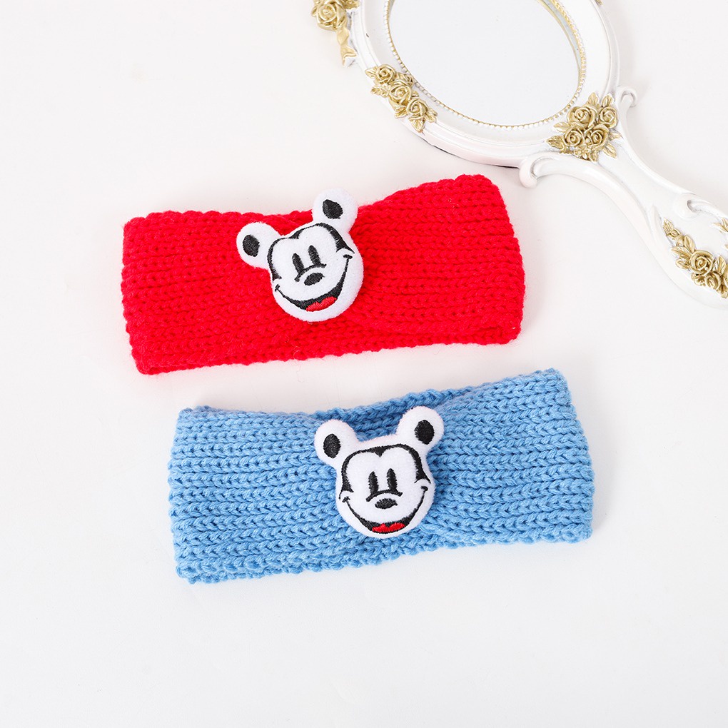 Headband Bandana Rajut Anak Bayi Karakter Mickey Mouse