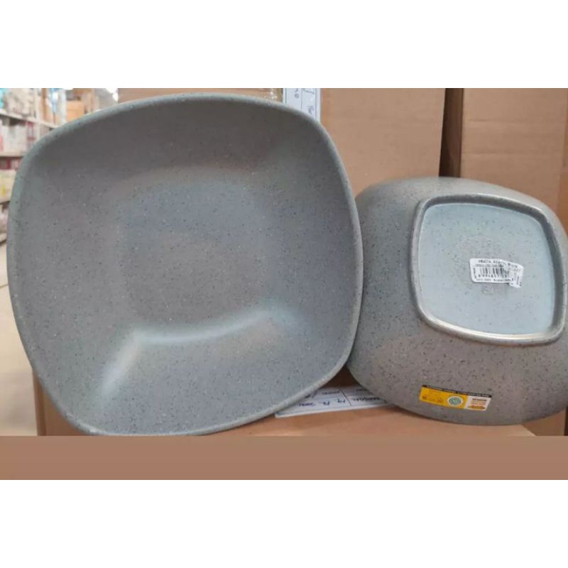 (3buah)MANGKUK HOTEL Golden Dragon W6407A Mangkok MELAMIN KOTAK ABU - 7 Inch