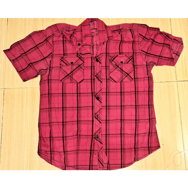 [PRELOVED] KEMEJA PRIA KOTAK-KOTAK YEGE SLIM FIT - UKURAN XXL