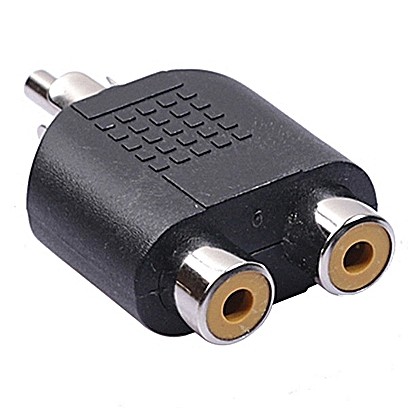 SKU-1052 KONEKTOR Y SPLITTER 1 RCA MALE TO 2 RCA FEMALE / ADAPTER