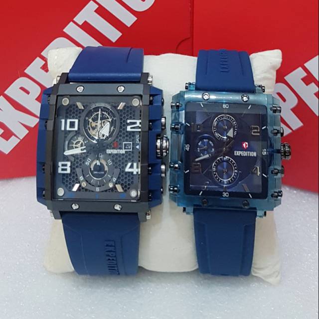 JAM EXPEDITION COUPLE E 6757 BLUE NAVY  JAM TANGAN  EXPEDITION E 6757 ORIGINAL