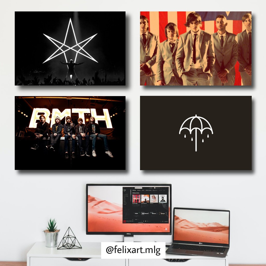 Poster Kayu Bring Me The Horizon Poster BMTH Hiasan Dinding Rock band