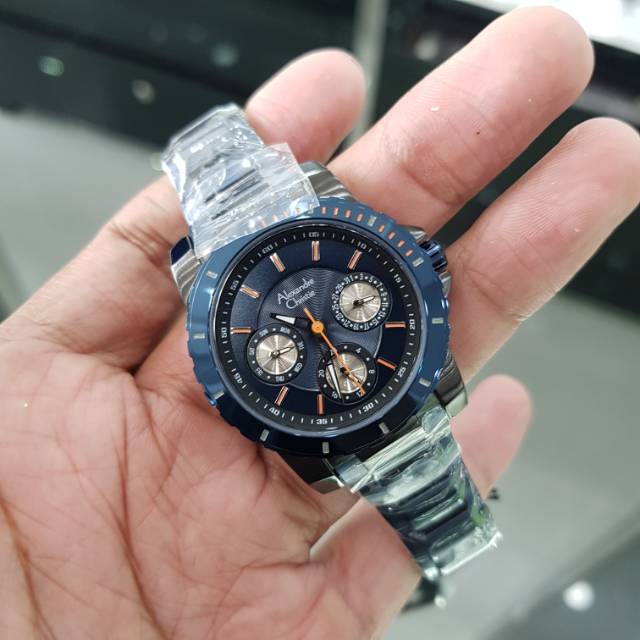 Alexandre Christie 6141 Blue Combi Grey Original Garansi