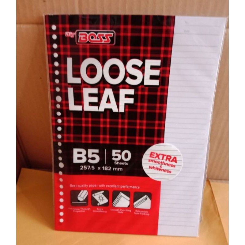 

Big Boss Loose Leaf B5 Garis [isi 50 lembar]
