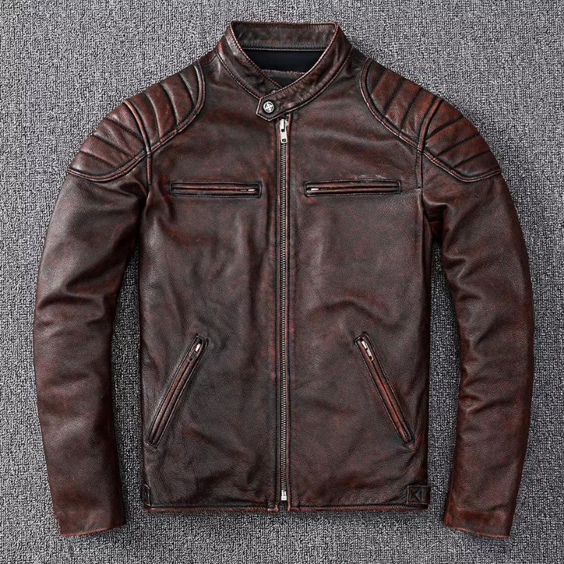 JAKET KULIT MOTOR ASLI DOMBA SPINIL SUPER PREMIUM