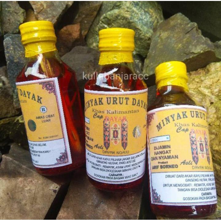 Terlaris minyak urut minyak gosok dayak khas kalimantan asli murah berhologram ukuran sedang