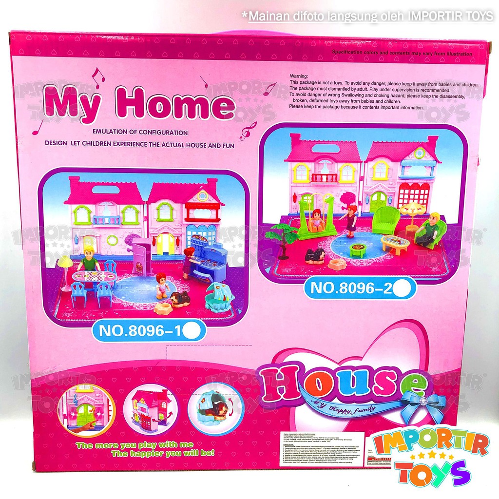 Mainan ANAK RUMAH VILLA (LAMPU + AKSESORIS) IMPORTIR TOYS