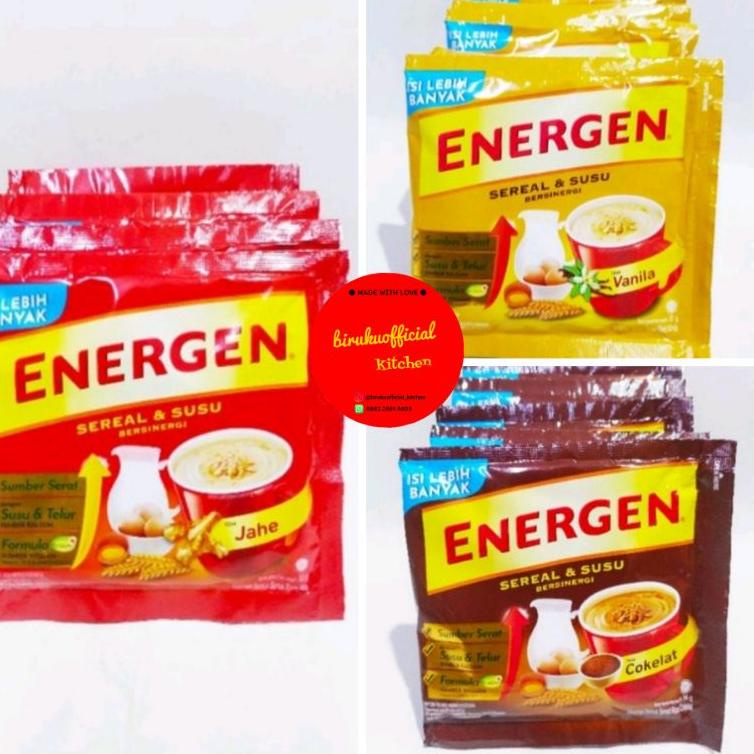 

Kualitas Terjamin || BnR Isi Lebih Banyak Kemasan Baruu Energen (Vanila, Coklat, Jahe, Jagung, Kurma & Kacang Hijau) Renceng Kemasan baruu ||Khusus@hari@ini