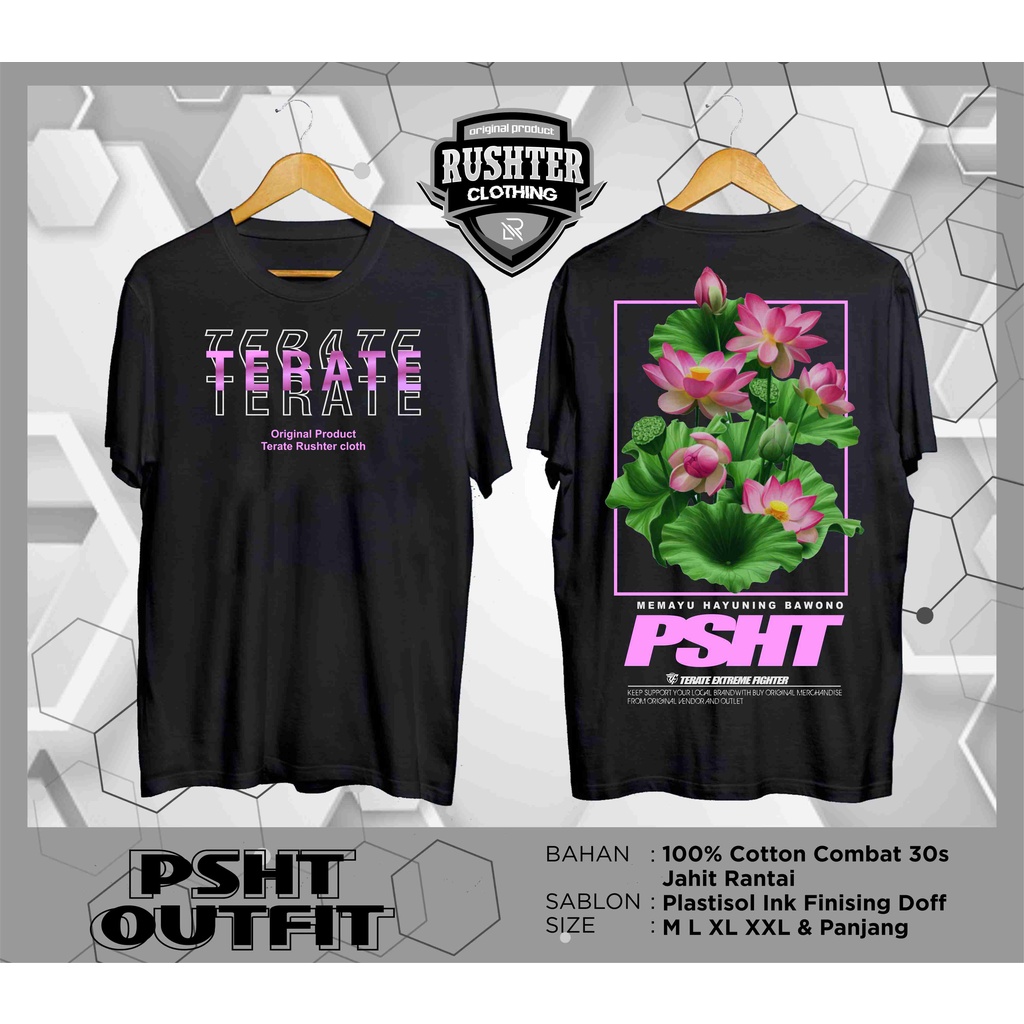 kaos PSHT terate bunga teratai