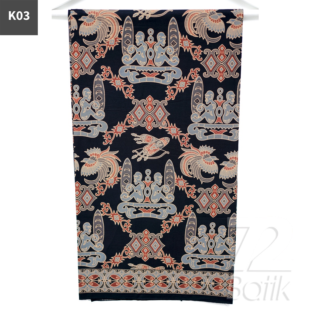 KAIN BATIK PREMIUM Bahan Katun Motif Burung Asmat Warna Peach 721145 Cap 72 Jarik Jarit Samping Kebat Panjang Batik Katun Modern Premium Bahan Seragam Batik Pernikahan Kantor Keluarga Murah Kamen Jadi Batik Bali Lembaran