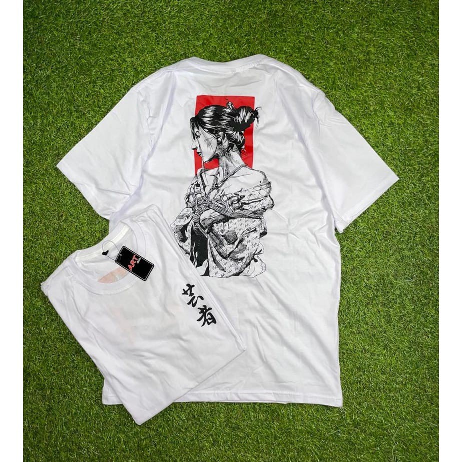 KAOS PRIA/BAJU COWOK/BAJU POLOS PRIA/KAOS PUTIH/BAJU KAOS SAMURAI JEPANG PUTIH KAOS SAMURAI GEISHA KOTAK TERBARU/BAJU KAOS DISTRO PRIA/KAOS SHOPOCOLLECT