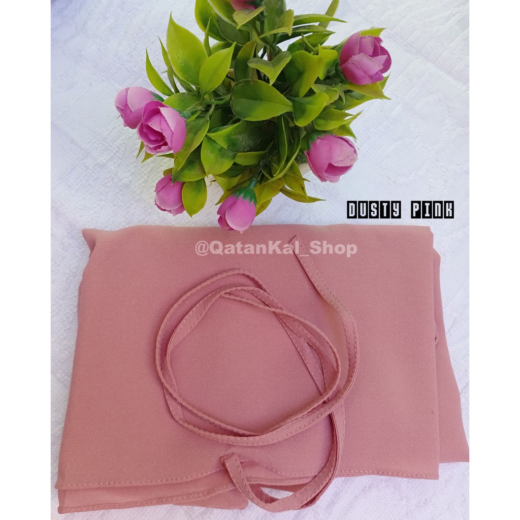 BERGO MARYAM TALI HIJAB INSTAN NON PET BAHAN DIAMOND KERUDUNG JILBAB PREMIUM BAGIAN 1-Dusty Pink