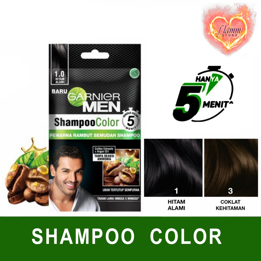 Jual Garnier Men Shampoo Color (Pewarna Rambut Pria Semudah Shampoo