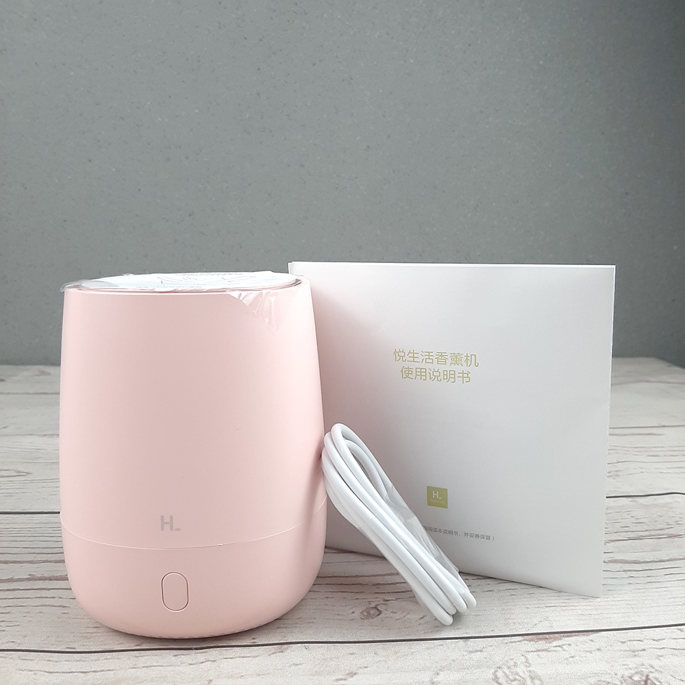 2 IN 1 Aromaterapi Diffuser Air Humidifier / Lampu Tidur Ruangan Xiaomi 120ML-Pink