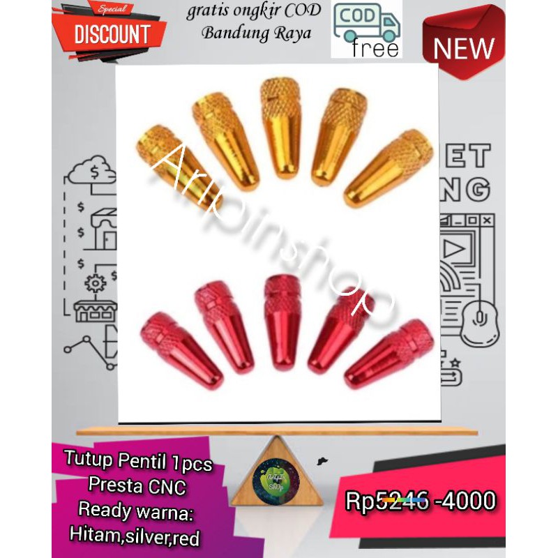 Tutup pentil presta, tutup pentil sepeda pentil mini