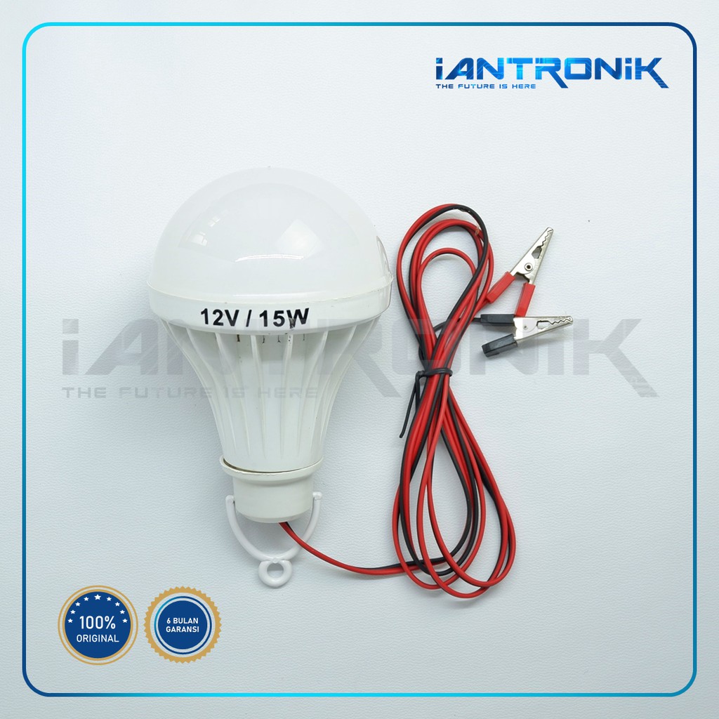 LAMPU BOHLAM LED DC 12V 15WATT MODEL JEPIT AKI BATERAI