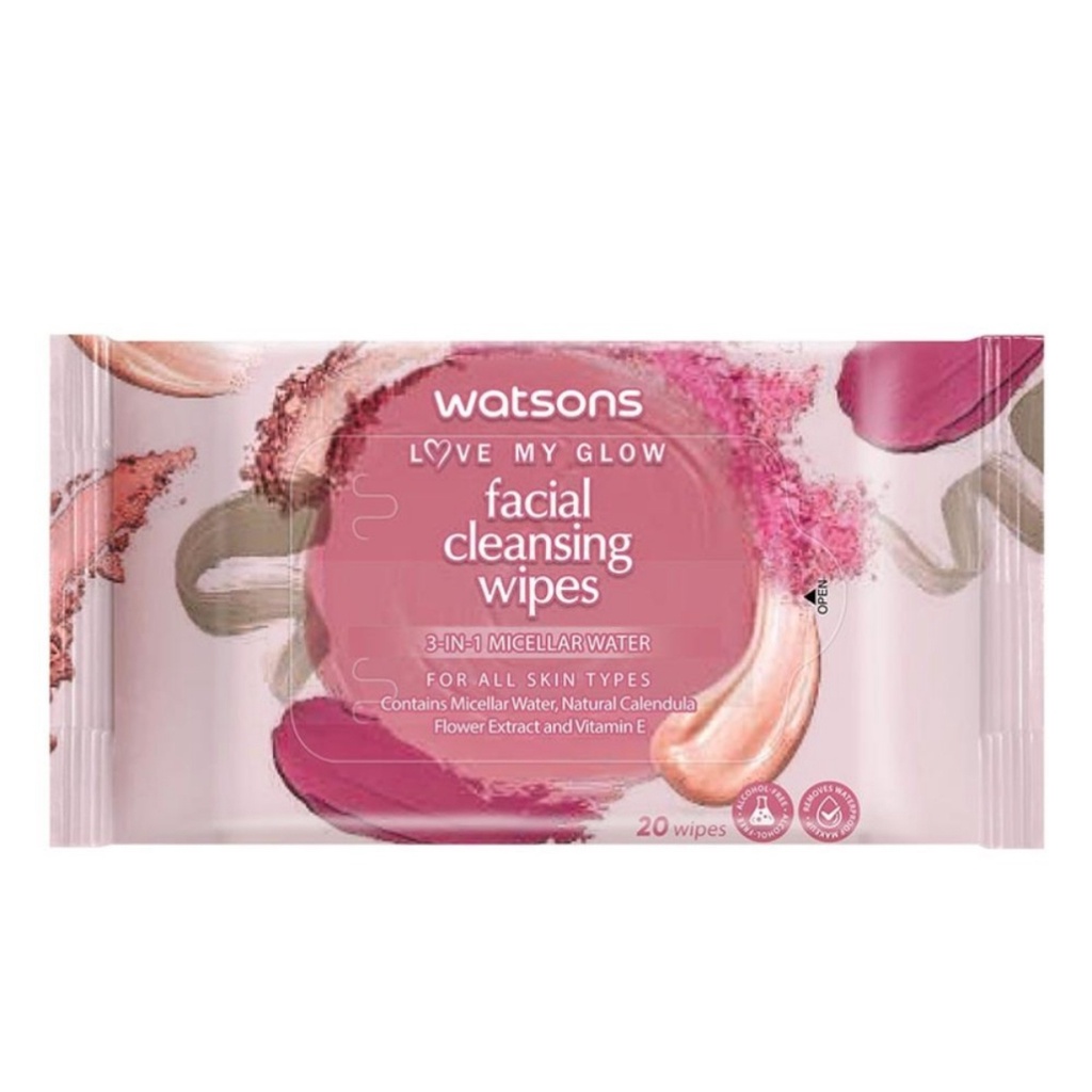 [SALE] Watsons Facial Cleansing Wipes (isi 20's) - exp2025