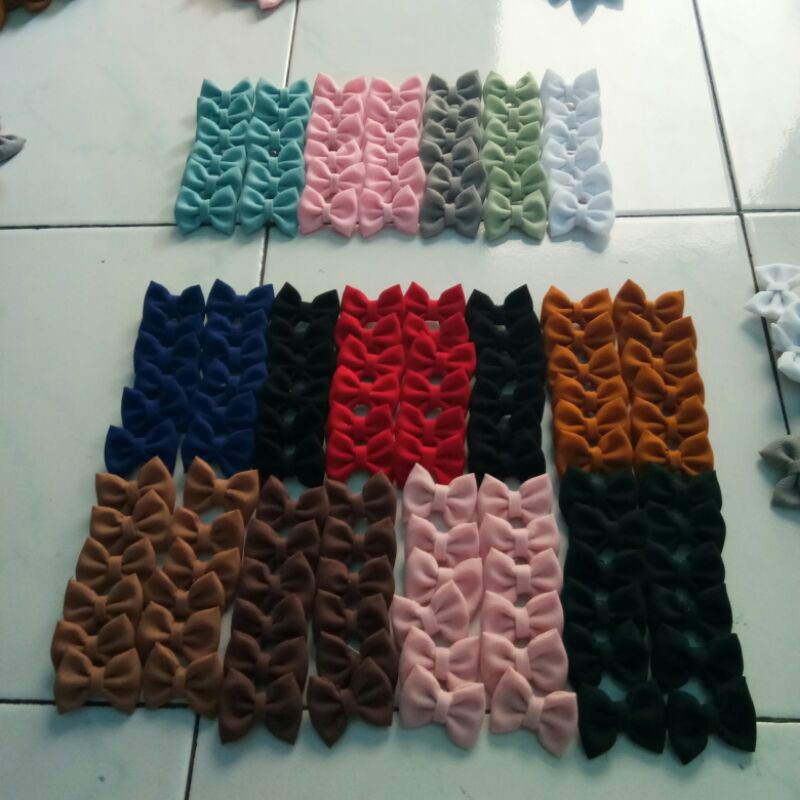 Bros Pita Mini 3x4 CM Bross Dada Pita Mini / Souvenir / Bros Bow Mini Murah Aplikasi Pita