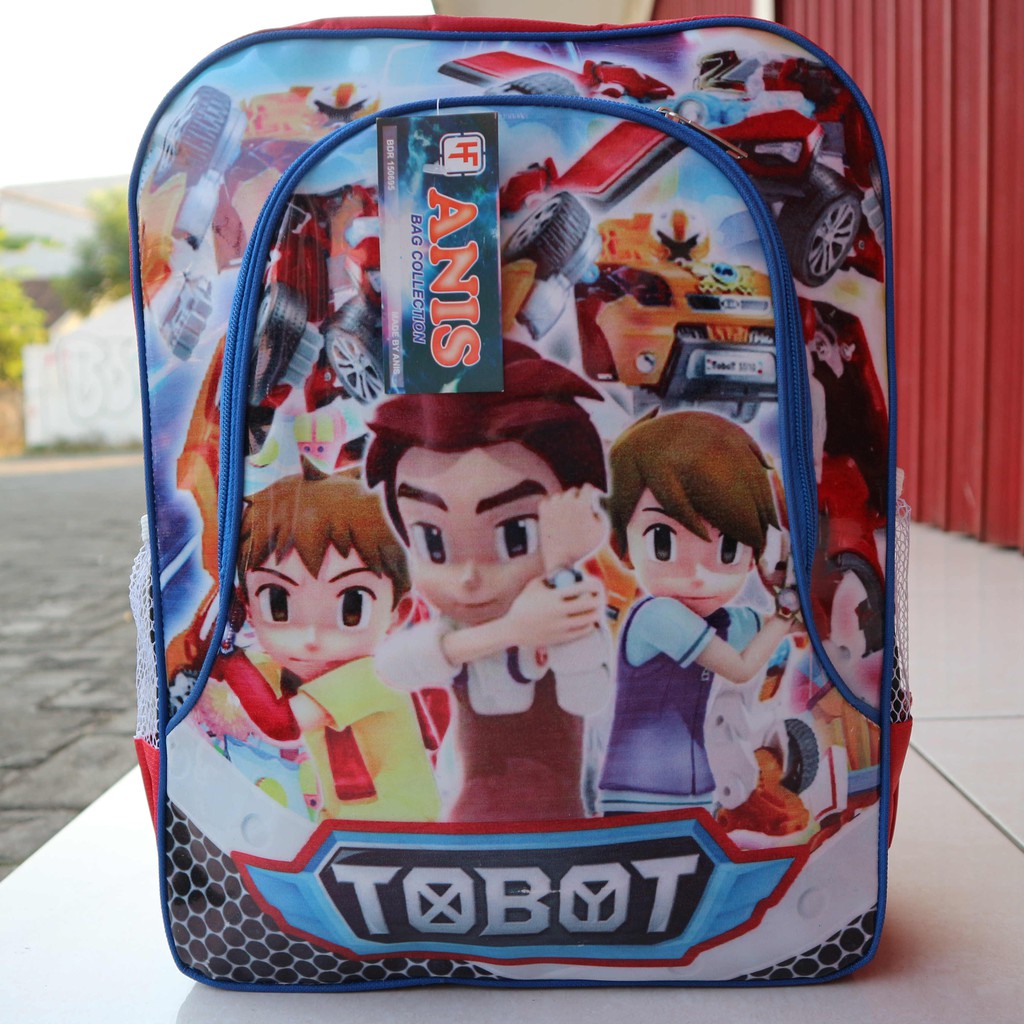 Tas Fashion Anak Cowo Cewe Mika Tobot Merah Lucu Termurah Berkualitas