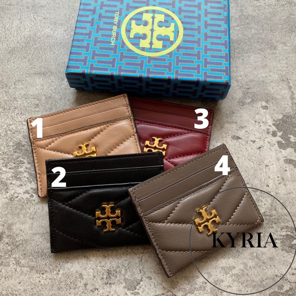 CARD HOLDER LOGO TORY BURCH / COIN POUCH / LEATHER / IMPORT / BOX