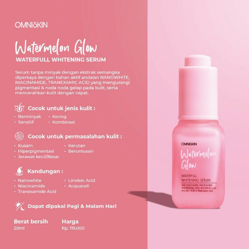 waterfull whitening serum watermelon glow