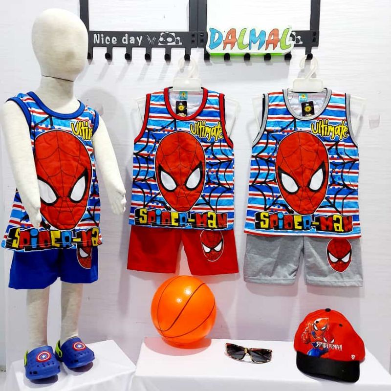 setelan singlet anak laki laki dalmal spider ultimate