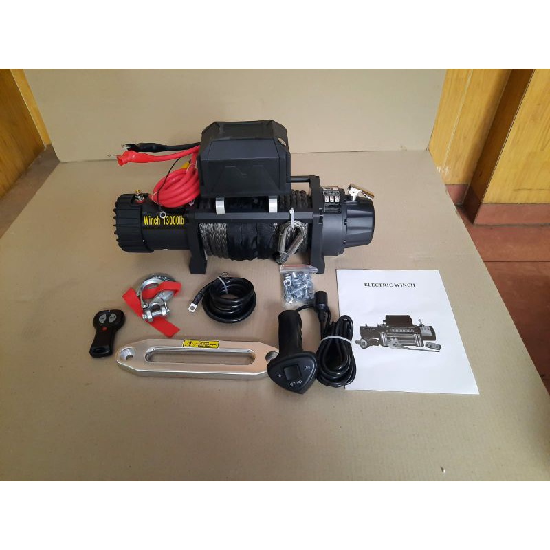 winch derek tali plasma rope 13000lbs 12V