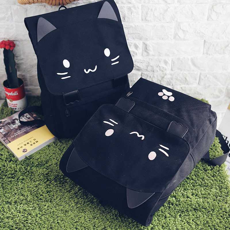 Tas Ransel Wanita Model Cat Cartoon - BB637 NIGEDU