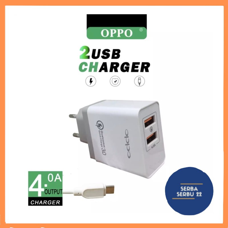 CHARGER BRANDED 2 USB 4A / CHARGING SAMSUNG XIAOMI OPPO VIVO ASUS LENOVO 2.A 2Ampere 2USB