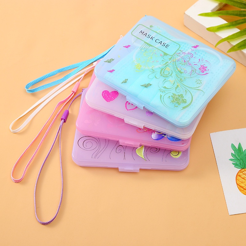 Kontainer Manager Plastik Luar Folder Portable Penyimpanan Masker Wajah Tahan Debu Disegel Packing Organizer Anti Bakteri