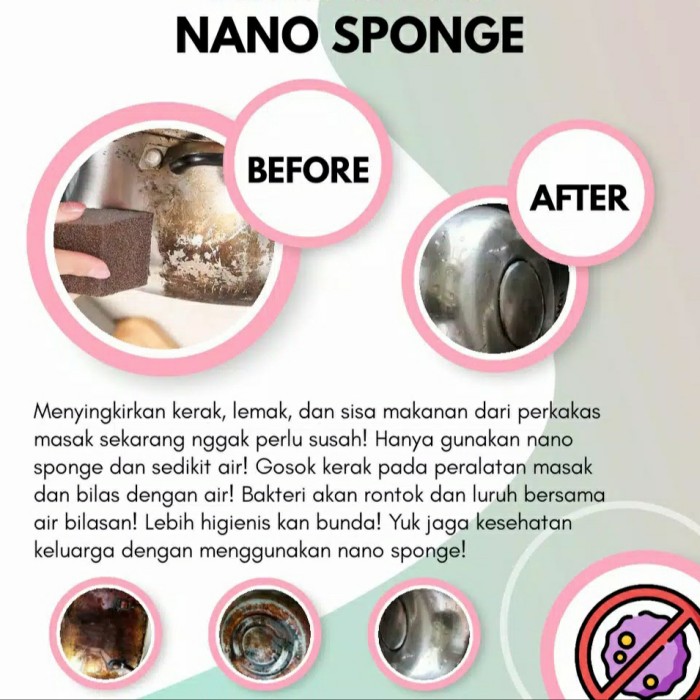 Magic Spons Nano Sponge Spon Pembersih Kerak Noda Panci Wajan Piring