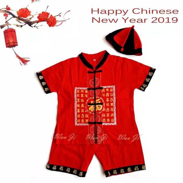 Baju imlek anak laki laki qipao