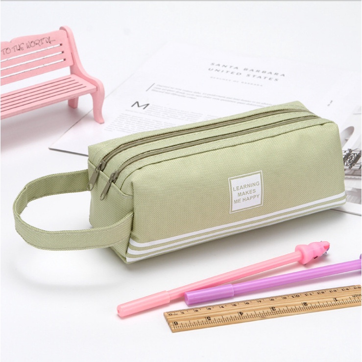 Kotak Pensil Dan Stationery Dual Zipper / Dompet Pensil 2 Pouch