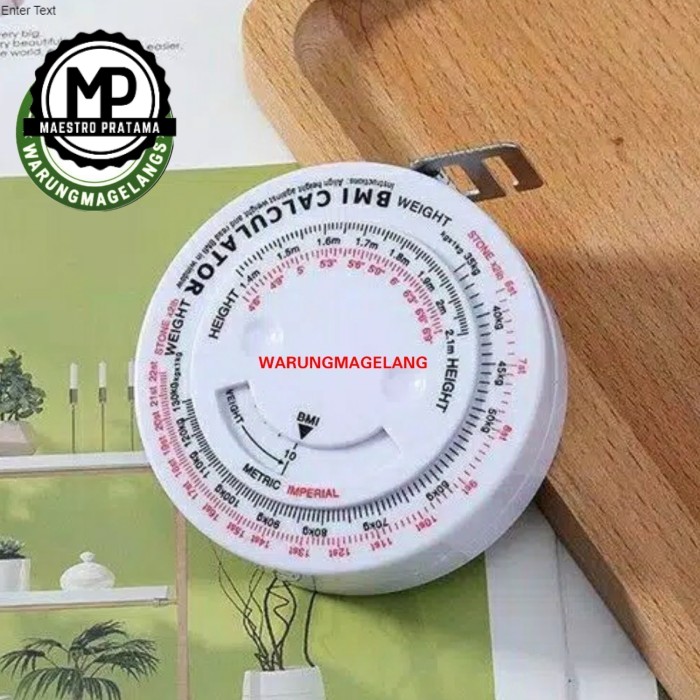 

BARU MP BMI Body Mass Index Retractable Tape 150cm Measure Calculator Diet Wei