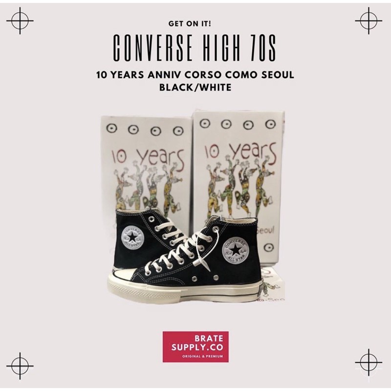 Converse High 70s 10 Years Anniversary Corso Como Seoul Black/White