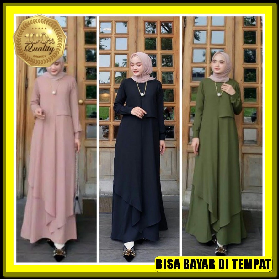 Promo Maudy Maxy Bahan Ceruty Gamis Syari Model Terbaru 2022 Gamis Wanita Modern Mewah Bahan Ceruti 