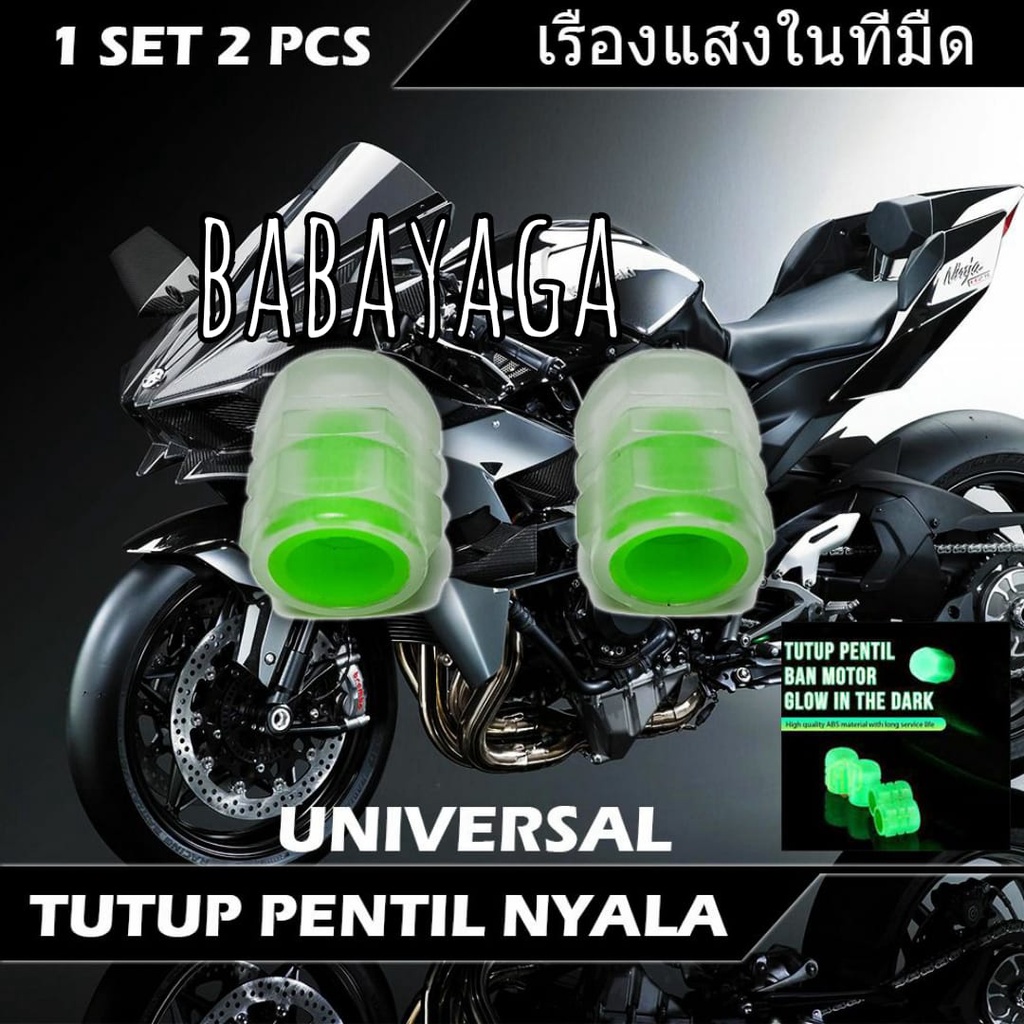 Tutup Pentil Ban Nyala Universal Mobil &amp; Motor 1 Set Isi 2pcs